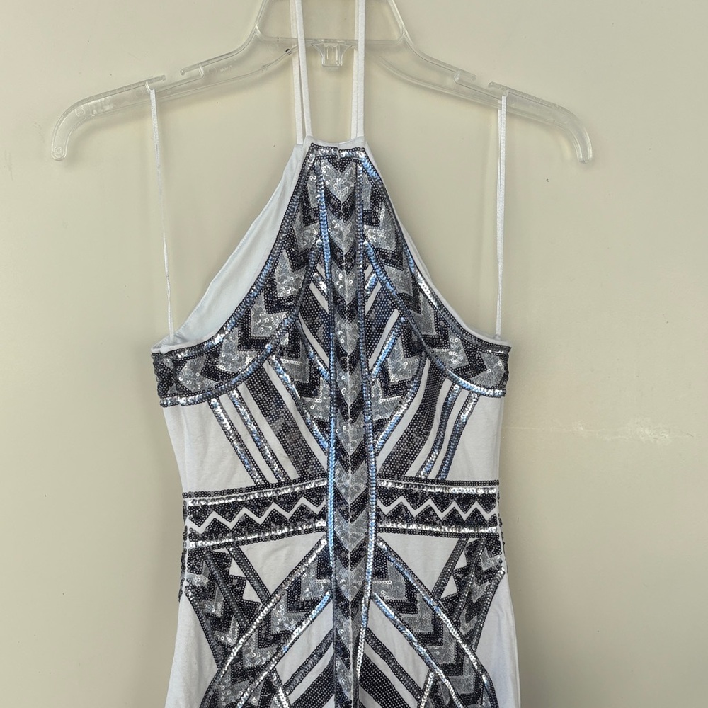 Express Black and White Backless Dress - Picture 4 of 6